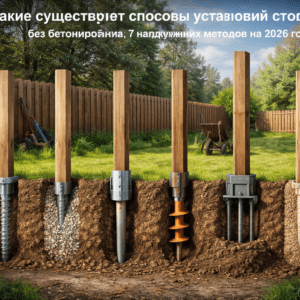 какие существуют способы установки столбов без бетонирования